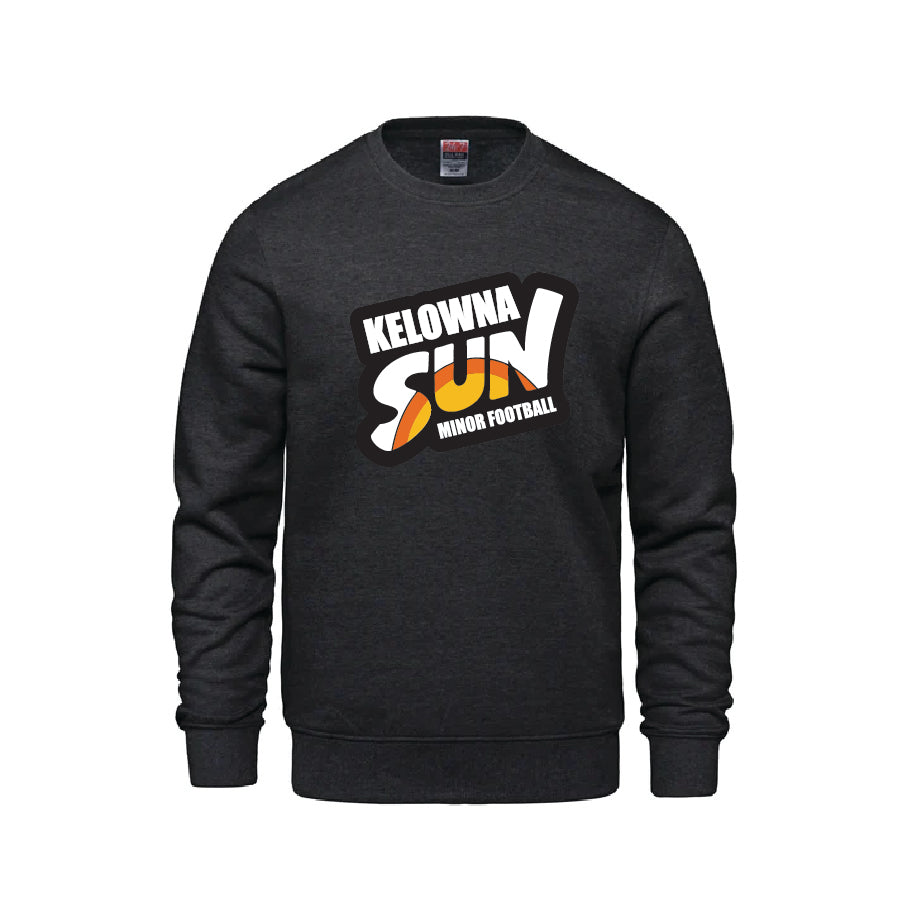 Kelowna Sun Minor Football Crew Neck - Charcoal