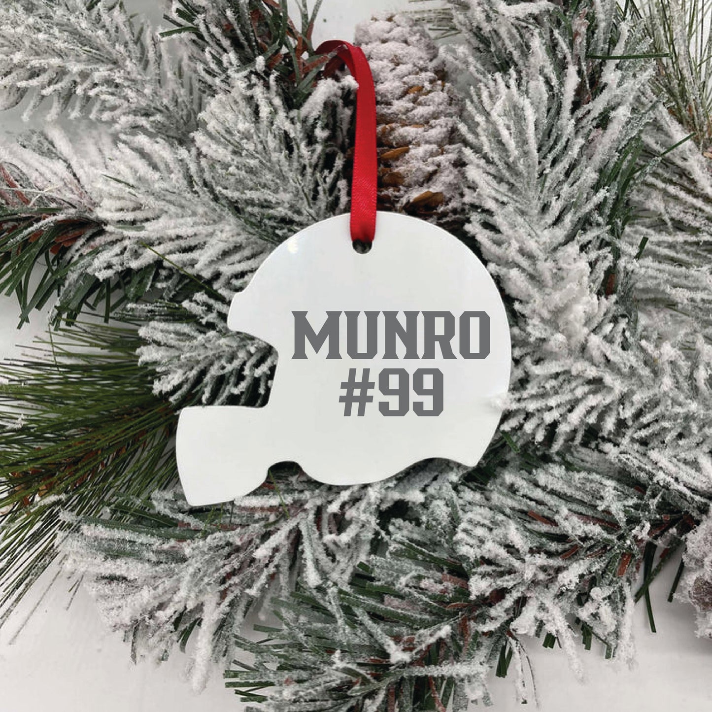 Helmet Ornament - GREY Team