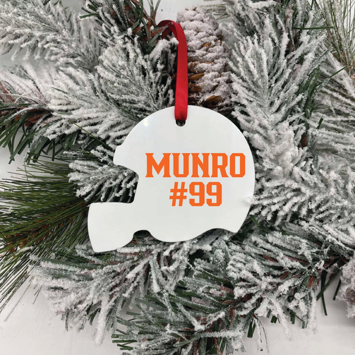 Helmet Ornament - ORANGE Team