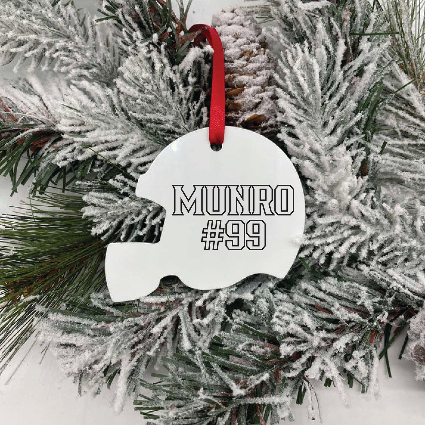 Helmet Ornament - WHITE Team