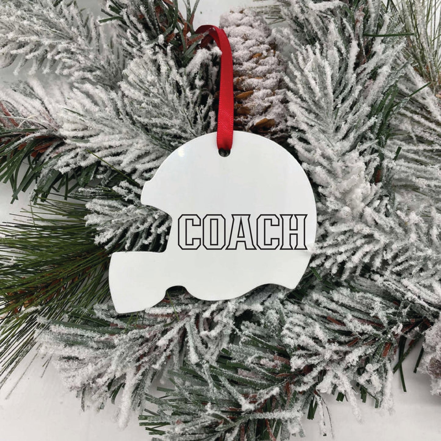 Helmet Ornament - WHITE Team