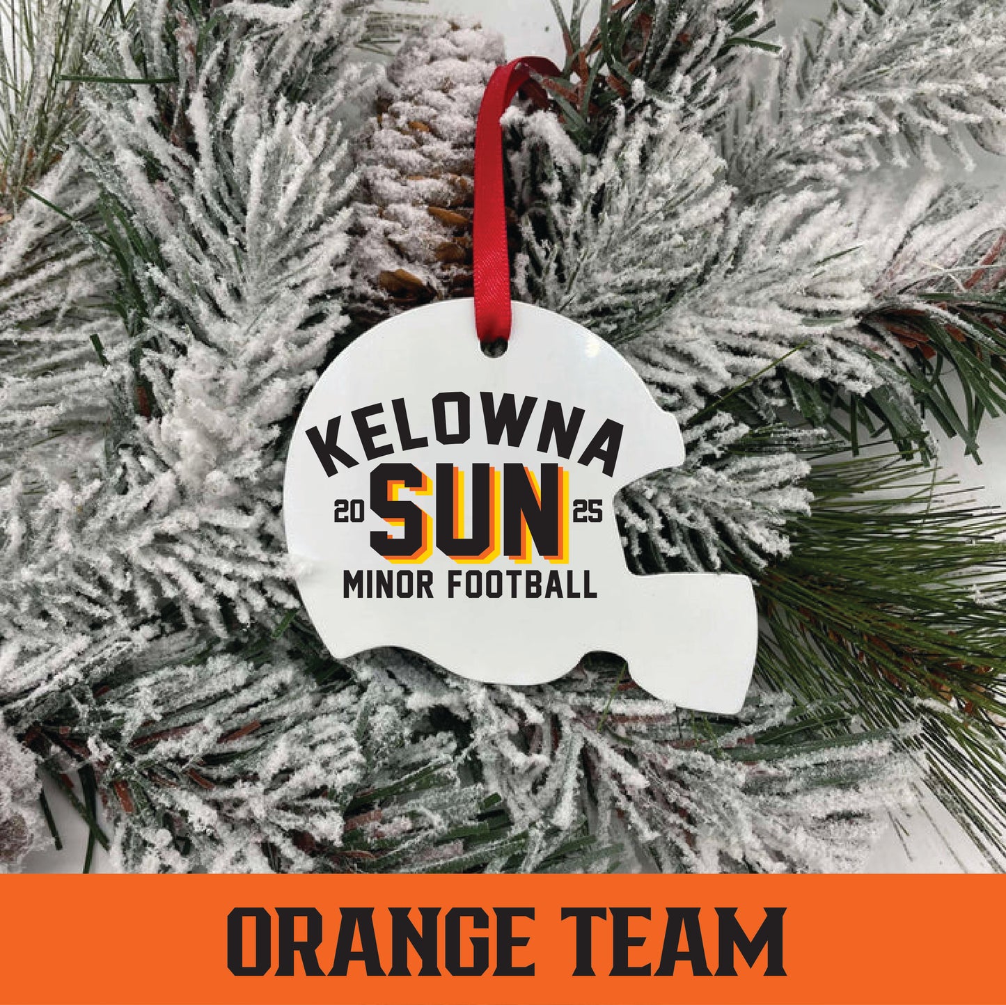Helmet Ornament - ORANGE Team