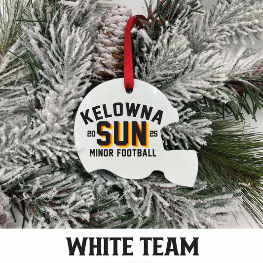 Helmet Ornament - WHITE Team