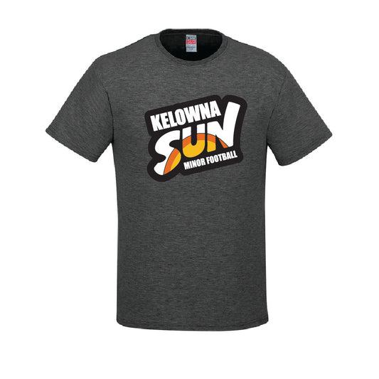 Kelowna Sun Minor Football T-shirts - Charcoal