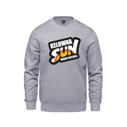 Kelowna Sun Minor Football Crew Neck - Athletic Grey