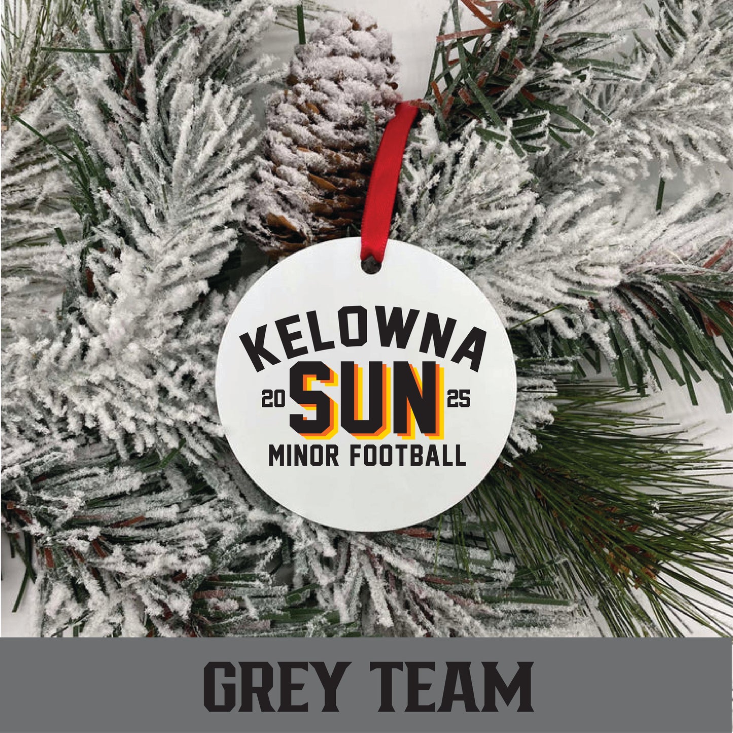 Round Ornament - GREY Team