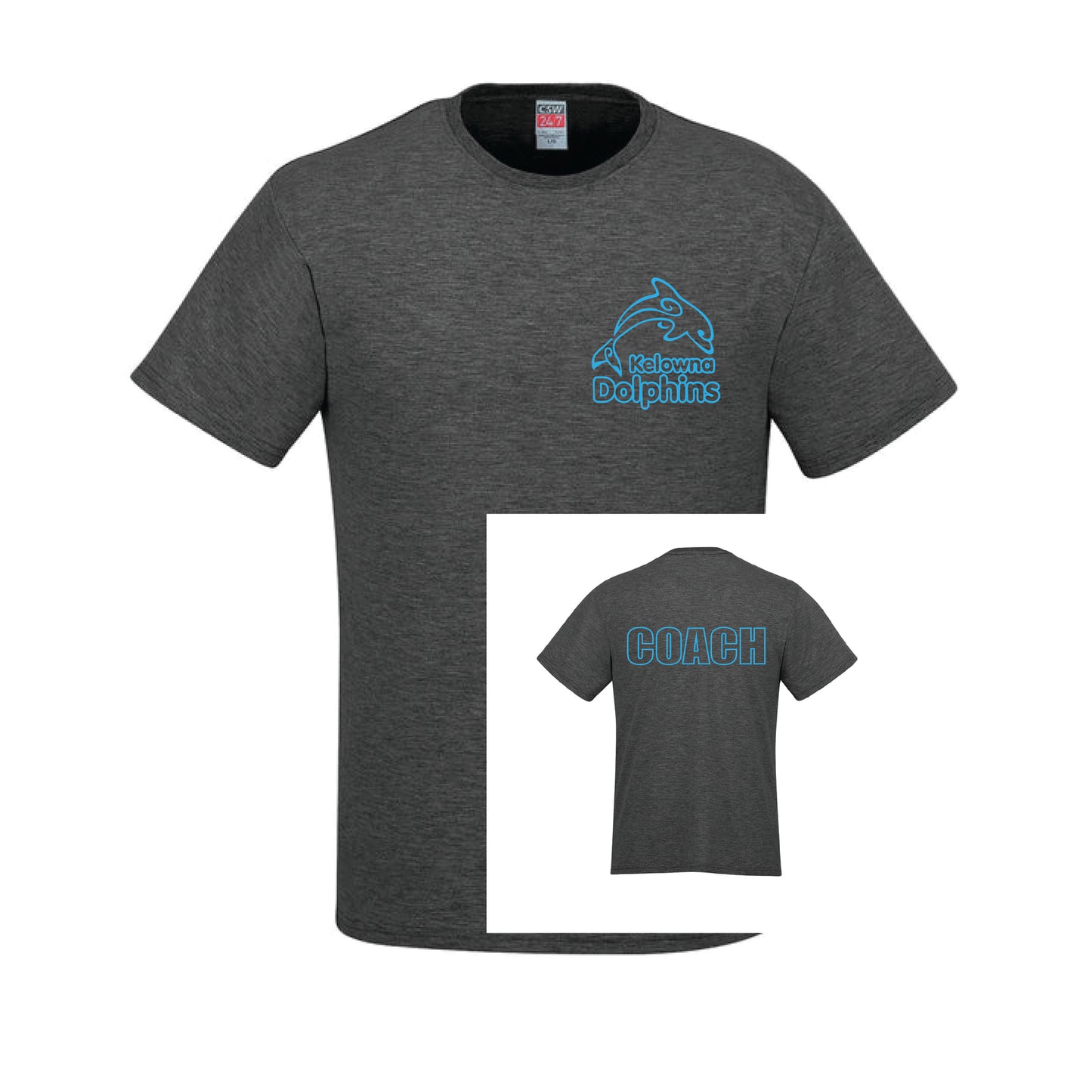 Kelowna Dolphins T-Shirt Coach - Charcoal