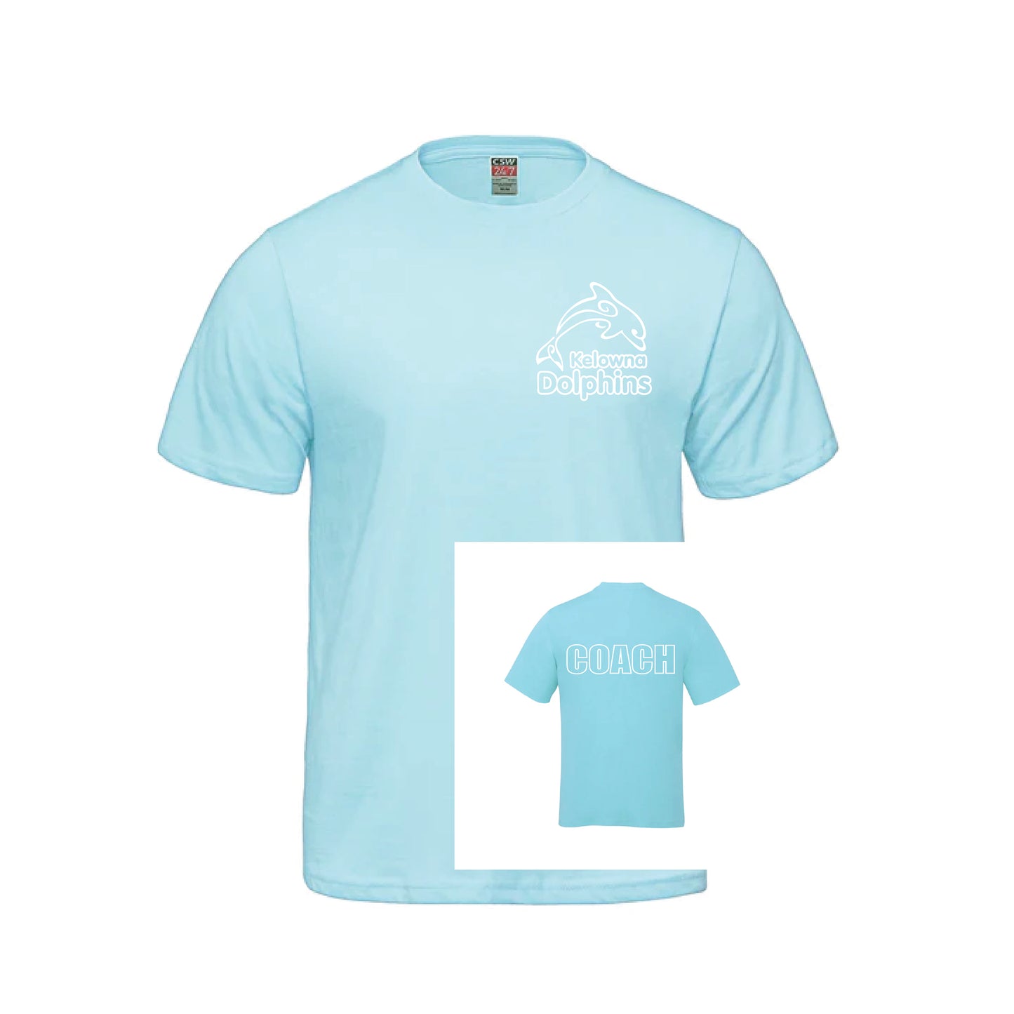 Kelowna Dolphins T-Shirt Coach - Aqua