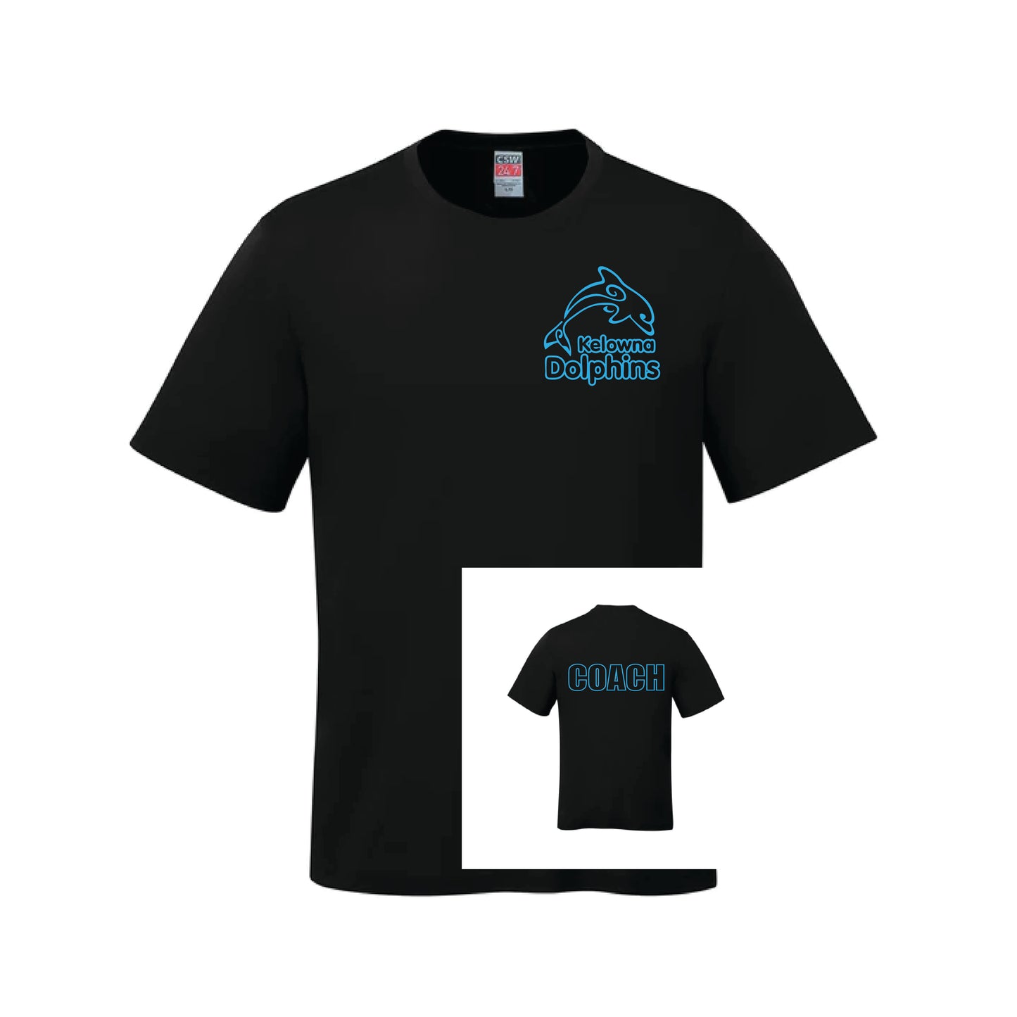 Kelowna Dolphins T-Shirt Coach - Black